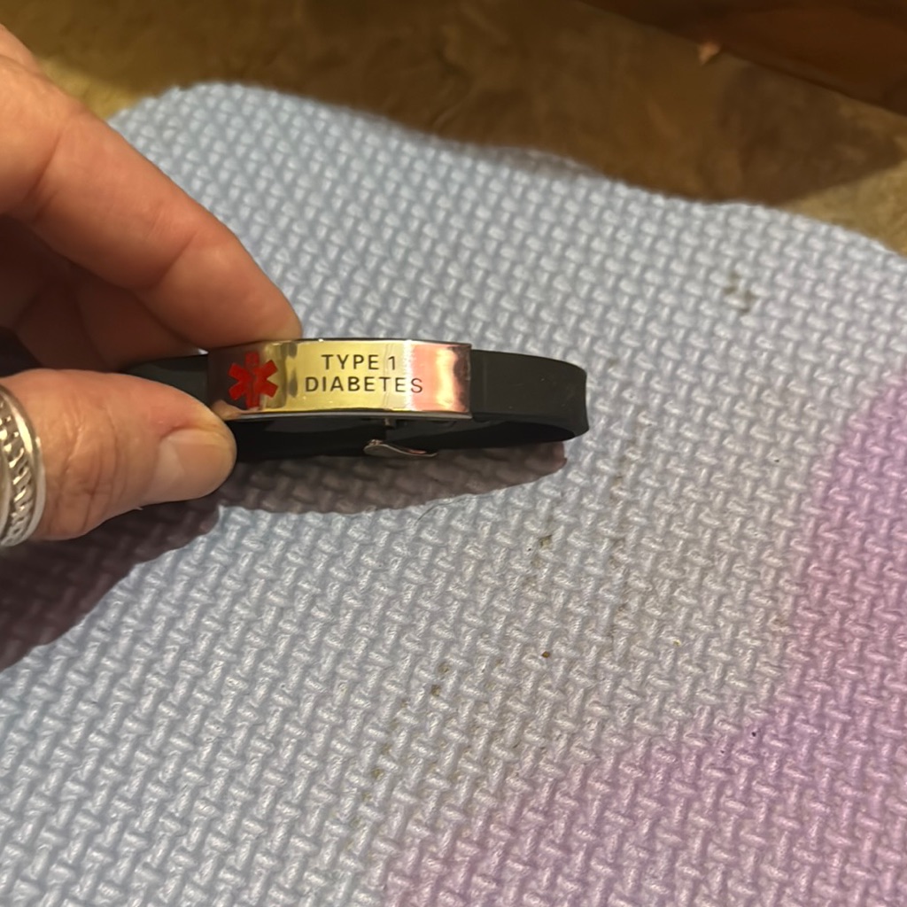 Black Medical Alert Rubber Strap Bracelet Black Medical Alert Rubber Strap Bracelet